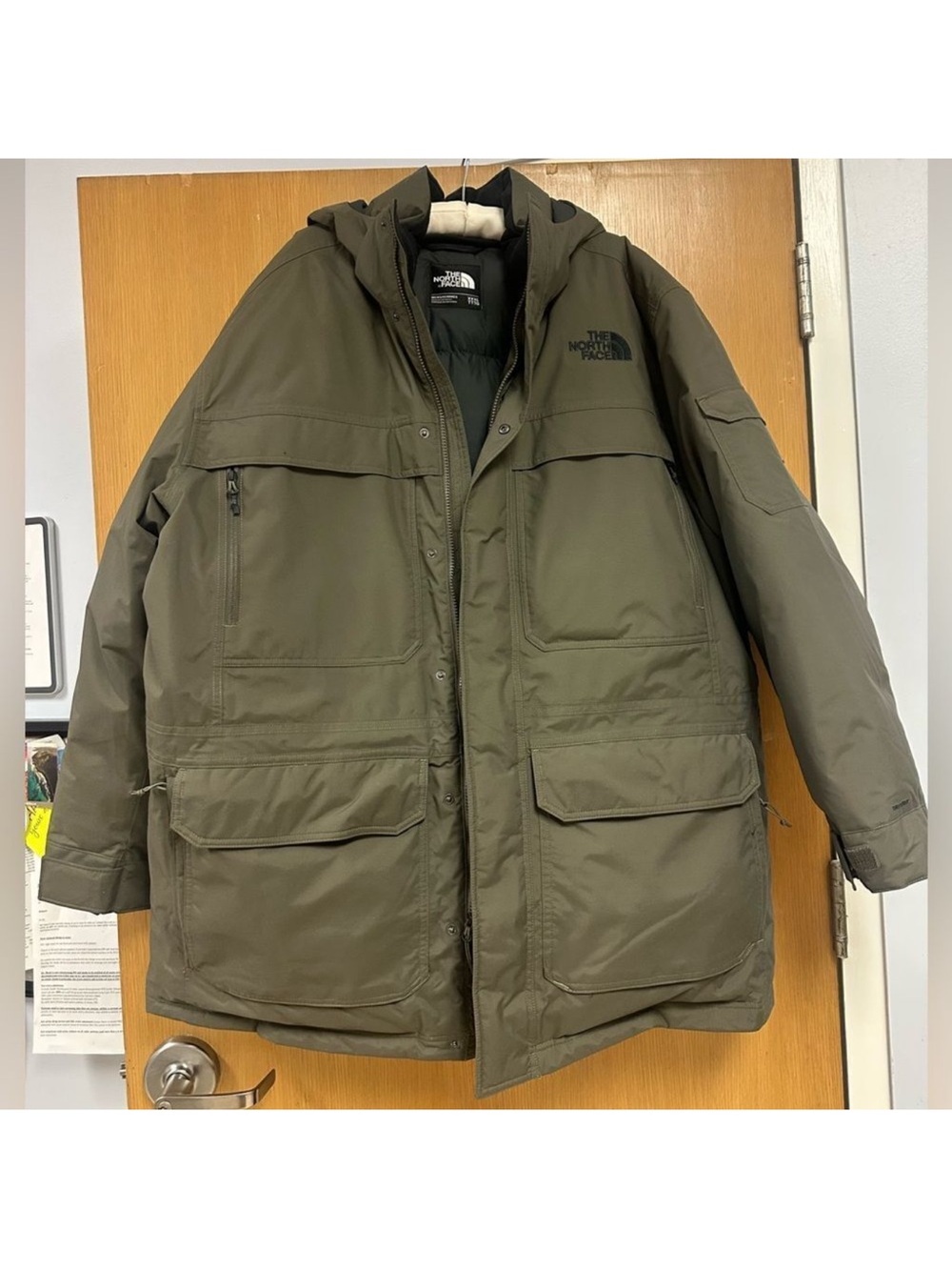 The North Face 3XL 550 Hyvent Goose Down Parka Jacket Olive Camo Green